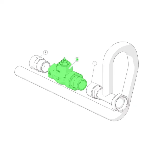 ETA Frischwassermodul (bis 2014), Thermostatventil DN20, R 3/4", PN10 HEIMEIER