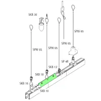 NORDIC-ALUMINIUM Serie SKB18 Aufhängeklammern lang...