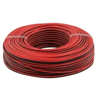 Flachleitung 2x0,35mm² | Zwillingslitze Rot/Schwarz...