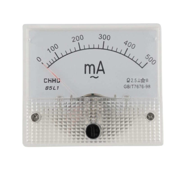 Einbaumessinstrument, analog, 64x56mm, Amperemeter 5A/AC