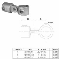 Temperguss Rohrverbinder | 33,7mm 1" | T-Gelenk mit Durchgang