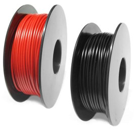 Sortiment LiYv Schaltlitzen, 0,50mm², 2x25m auf Kunststoffspulen, rot/schwarz
