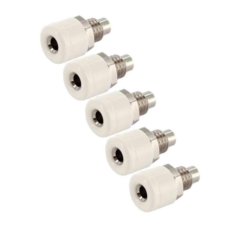 2,6mm Zwergbuchse | Einbau-Ø 5-6mm | 5 Stück Weiß