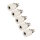 2,6mm Zwergbuchse | Einbau-Ø 5-6mm | 5 Stück Weiß