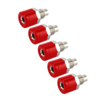2,6mm Zwergbuchse | Einbau-Ø 5-6mm | 5 Stück Rot