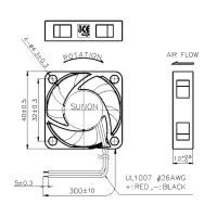 Axiallüfter, 40x40x10mm, 12V-, 0,96W, 7,14CFM,  23dBA