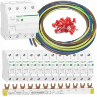 Elektro-Verteilungsset, FI-Schalter, 12x LS-Schalter...