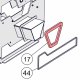 ETA HACK 20-200 / PE-K 32-220 Dichtung Aschebox, Silikonschaum, weiß