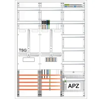 Komplett-Zählerschrank, 3-Punkt, TSG, Verteilerfeld/APZ, SLS 35A