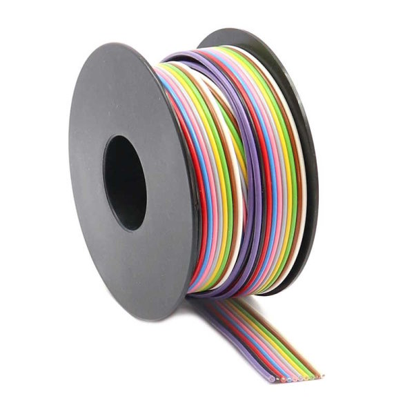 Flachbandleitung, 10x0,50mm², RM1,75mm, farbig, 3m Spule
