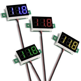 Voltmeter-Einbaumodule mit LED-Displays, 3...30V, 4 Farben
