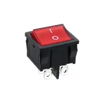 Kontroll-Wippschalter 22x19mm | 2-polig EIN/AUS 6A 250VAC...