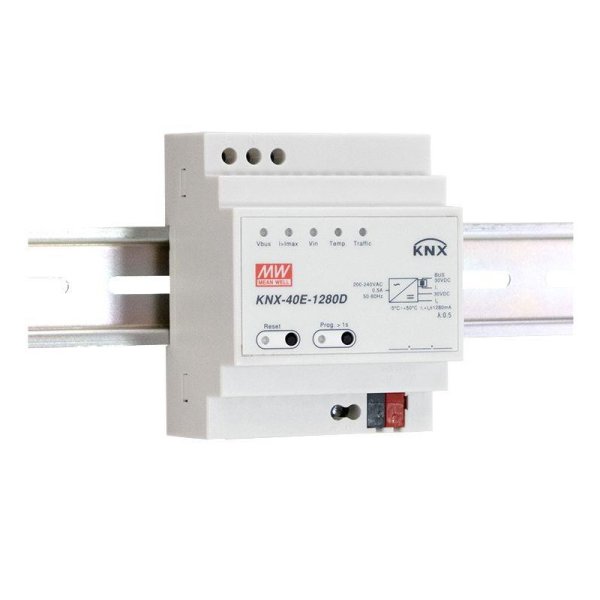 MeanWell KNX-40E-1280D Hutschienen-Netzteil, 30V, 1,28A, 38,4W, Diagnosefunktion