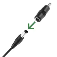 Netzteil-Adapter gerade | Hohlstecker 5,5/2,1mm auf Stecker 5,5/2,5mm