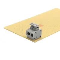 Zugfeder Leiterplattenklemme | 2-polig RM5 90° 8A 300V | Grau 10 Stück