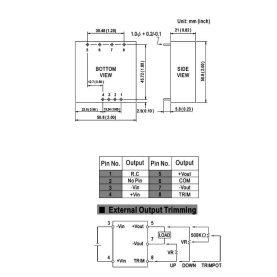 MeanWell DKA30C-12 DC/DC-Wandler dual-output, 36-72V zu +/-12V, 1250mA, 30W