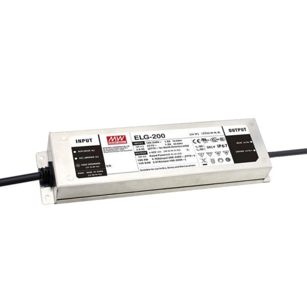 MeanWell ELG-200-12D2-3Y LED-Treiber, IP67, 192W, 12V, 16A, CV+CC, D2