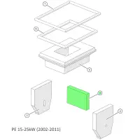 ETA 010-1802-03 Brennkammer Schamotte hinten,...