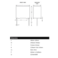 KEMET F450DY473J2K5C Folienkondensator metallisiert |...