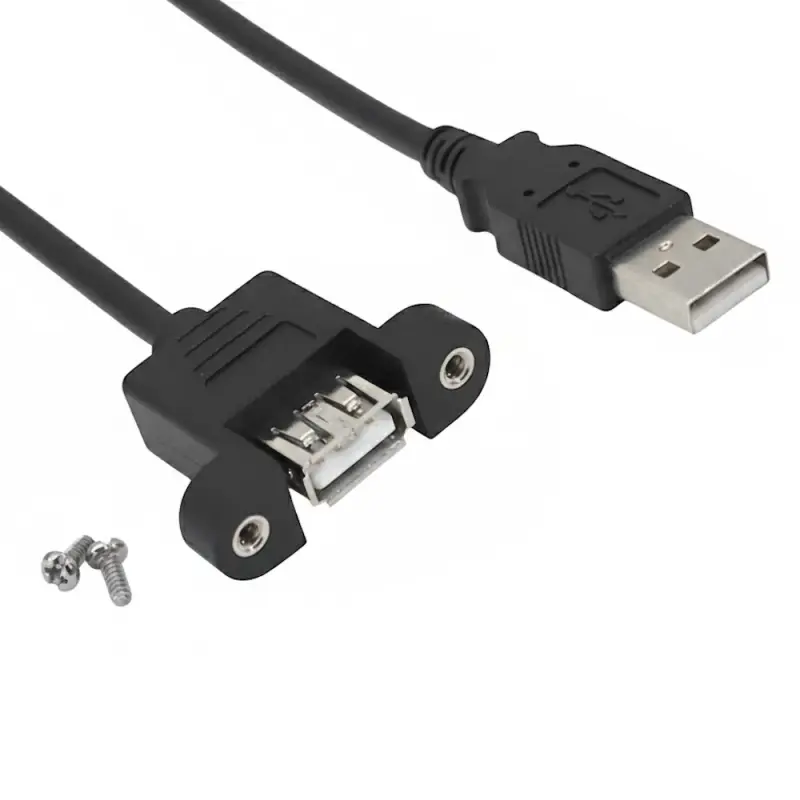 EFB K5291SW.3V2 USB2.0 Verlängerungskabel, A Stecker/A Einbaubuchse, Schwarz, 3m
