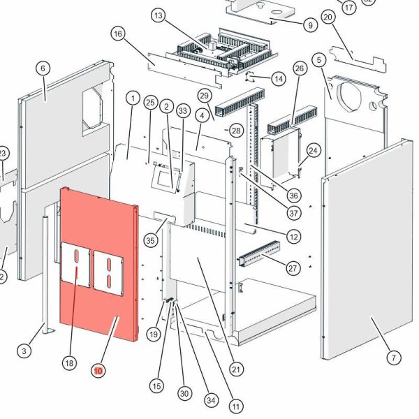 ETA HACK 20-50 / PE-K 32-50 Isoliertür für Verkleidung, komplett, RAL1028