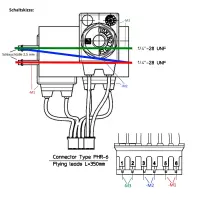 FLO CONTROL N90458.001 2/2-Wege Magnetventil-Block, 4 Anschlüsse, PEEK, NC, 24V-
