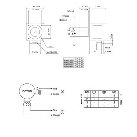 NPM PJB42S33D16 Schrittmotor mit Gewinde & Hülse, 42mm, 1,8°, 1,2A, bipolar