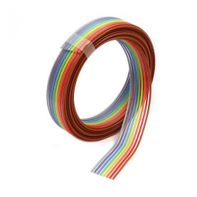 Flachbandleitung, 8x0,25mm², RM2,54mm, 300V, farbig, 3m