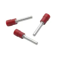 Stiftkabelschuhe Rot isoliert | 1,5mm², 15mm, 100...