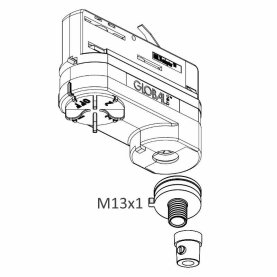 3-Phasen MULTI-adapter mit Gewinde M13x1, komplett (alu/grau, schwarz, weiß)