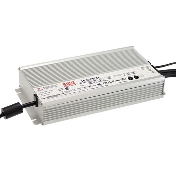 MeanWell HLG-600H-24B LED-Treiber, IP67, 600W, 24V, 25A, CV+CC, dimm