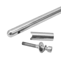 Möbelgriff, Edelstahl glänzend, 340mm, Befestigungsabstand 300mm, mit Schrauben
