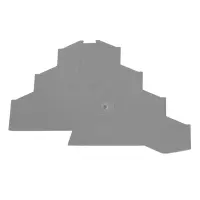 WAGO 281-365 Abschluss- und Zwischenplatte | 1mm, Grau