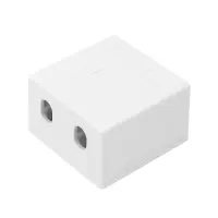 Keystone Anschlussbox 2-Port | schraubbar & Klebepad Weiß