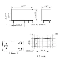 HONGFA HF115F/024-2H4BF Leistungsrelais 24VDC | 2 Schließer 8A 250VAC
