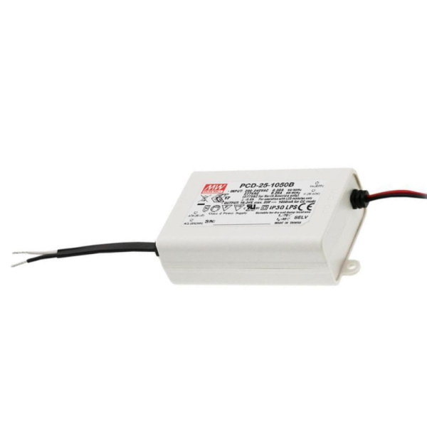 MeanWell PCD-25-1050B LED-Treiber, 25W, 16-24V, 1050mA, CC, dimm