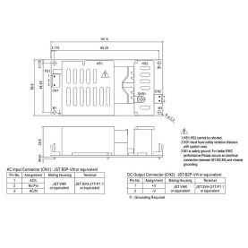 MeanWell PLP-45-24 LED-Treiber, open-frame, 45,6W, 24V, 1,9A, CC einstellbar