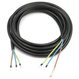 PVC Netzanschlussleitung, 3G1,5mm², 380cm, schwarz,...