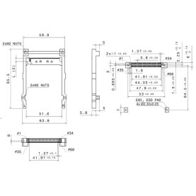 LEOCO 1279AHCFJ00 PC Card Connector, PCMCIA I/II/III