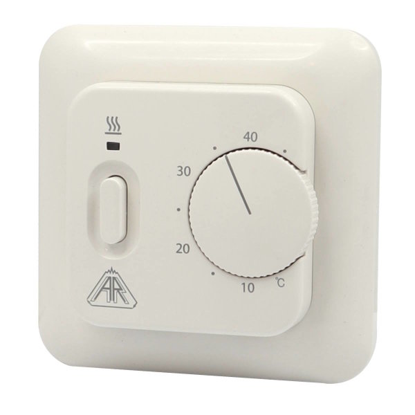 UP Fussbodenheizung-Thermostat mit Bodenfühler, manuell, 16A/230V~, 81x81mm, cremeweiß