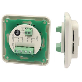UP Fussbodenheizung-Thermostat mit Bodenfühler, manuell, 16A/230V~, 81x81mm, cremeweiß