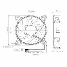 NANOXIA SPECIAL N.N.V. 800 PC Gehäuselüfter, 120x120x25mm, 12V-, 6,1dBA