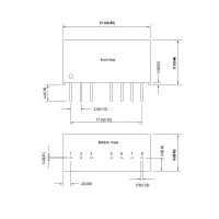 MeanWell SPBW03F-03 DC/DC Wandler, 9-36V zu +3,3V, 700mA, 3W