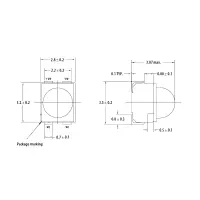 AVAGO HSMJ-A430-W50M1 SMD Hochleistungs-LED mit Linse |...