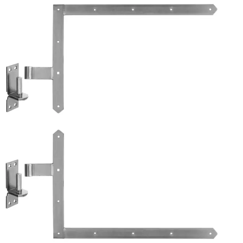 Tor-Winkelbänder-Set komplett mit Kloben | 60cm Stahl verzinkt