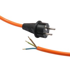 PUR-Spiralkabel mit Schutzkontaktstecker, 3G1,5mm², 100cm, max. 5m, orange