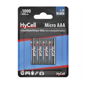 Micro Akku, AAA, NiMH, 1,2V, 1000mAh, 4 Stück