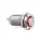 Metall-Drucktaster IP67 | Einbau-Ø 12mm | 12V LED-Ringbeleuchtung Rot