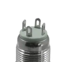 Metall-Drucktaster IP67 | Einbau-Ø 12mm | 12V LED-Ringbeleuchtung Grün