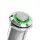 Metall-Drucktaster IP67 | Einbau-Ø 12mm | 12V LED-Ringbeleuchtung Grün